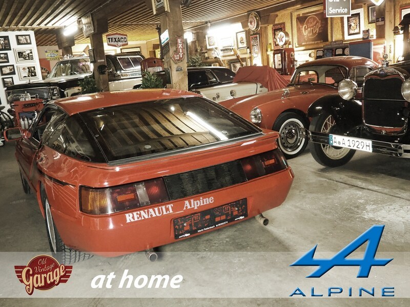 Renault Alpine GTV6, D 500, Alpine GTA, Baujahr 1986, Sportwagen rot 80er Jahre, Old vintage Garage