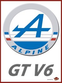 Old Vintage Garage,Renault Alpine GTA, GT V6, GTV6, Sportwagen rot