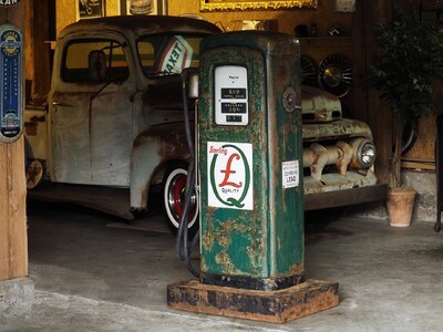 Zapfsäule Sterling, US Zapfsäule, vintage gas pump, Martin und Schwartz, petrol pump Wayne